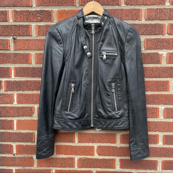 Dolce and Gabbana Lamb Leather Moto Jacket - Picture 3 of 16
